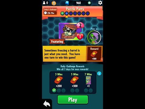 Puzzle Party 15/05/19 - Plants vs Zombies Heroes Daily Challenge