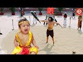 जब कंस के डर से बाल कृष्ण जी फुट फुट कर �