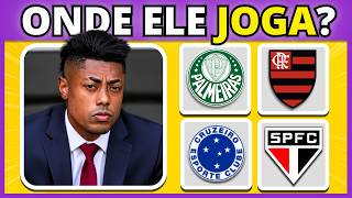 ⚽ VOCÊ SABE EM QUAL CLUBE ELES JOGAM? | Apenas fãs de futebol acerta tudo! #quiz #futebol