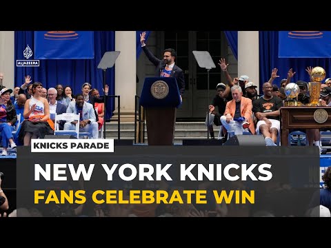 New York Knicks parade: Fans gather in New York to celebrate NBA championship