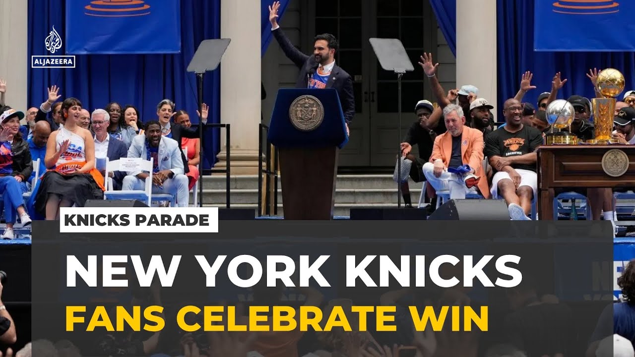 New York Knicks parade: Fans gather in New York to celebrate NBA championship