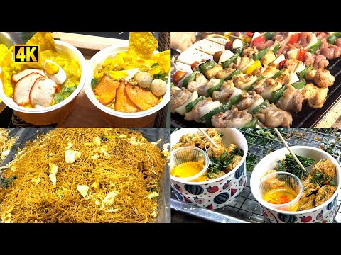 Viagem saborosa no mercado noturno de sábado em Chiang Mai | Wua Lai Walking Street - Tailândia Travel 2023