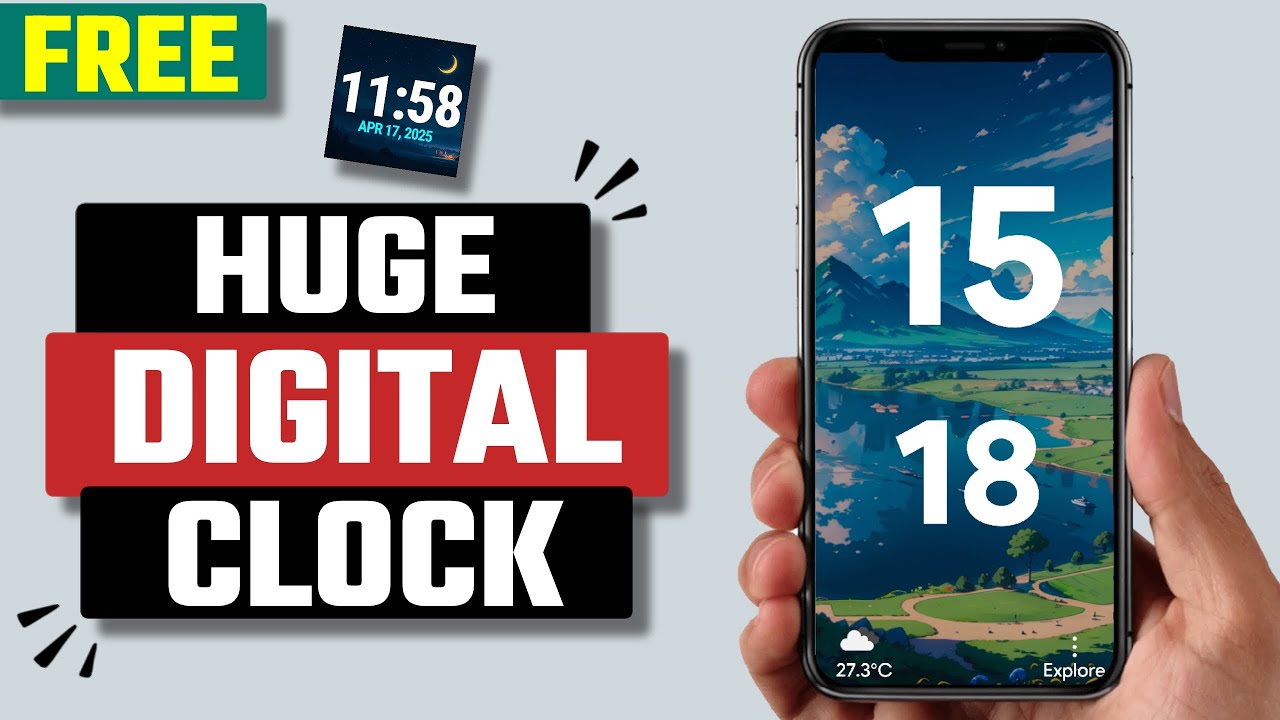 Best Free Huge Digital Clock App for Android