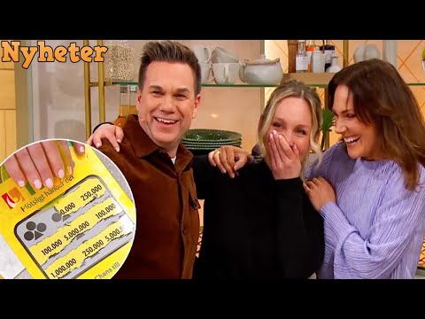 Här skrapar Josefin fram storvinsten i Nyhetsmorgon – starka reaktionerna i studion: ”Bara darrar”