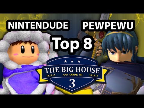 The Big House 3 - Nintendude (Ice Climbers) Vs. PewPewU (Marth) - Losers Top 8 - SSBM