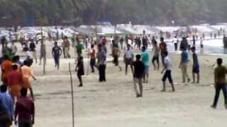 preview picture of video 'Football on the Drive-in Beach - near Malabar Cove Beach Houses - KERALA'