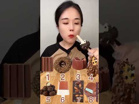 Eating Delicious Chocolate Ice Creams | #asmr #food #shorts