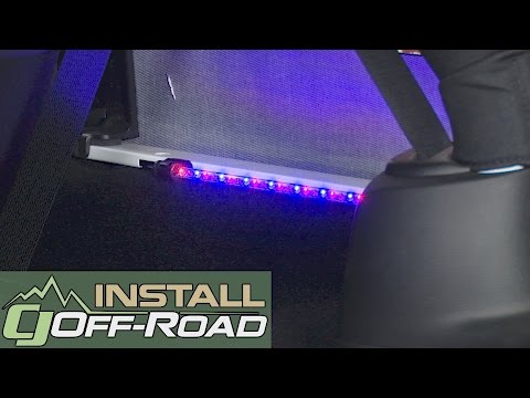 Jeep Wrangler Rugged Ridge Interior Courtesy Lighting Kit LED Multi-Color 2007-2020 Installation