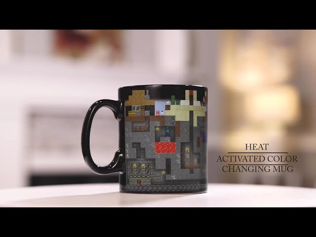 Vídeo relacionado con Taza de café grande con diseño de Minecraft, cerámica, con licencia oficial de 400 ml, detalles en relieve, tema de videojuegos, para jugadores y coleccionistas, té, chocolate caliente