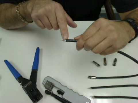 How to prep coaxial cable and install a compression connecto...