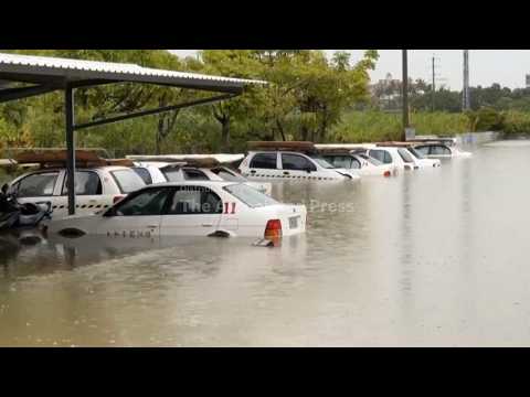 Tropical Storm Mekkhala floods cars and homes in Taiwan