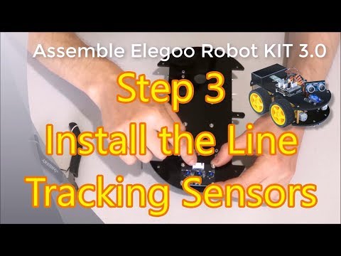 Assemble Elegoo Smart Car Arduino Robot KIT 3.0 Step 3: Install The Line Tracking Sensor Board