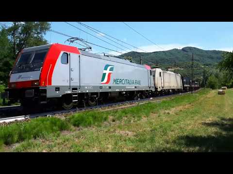 LE 3 SUPER STROMBAZZATE DEI TRENI MERCI A RIGOROSO (AL) 15 - 7 - 2017