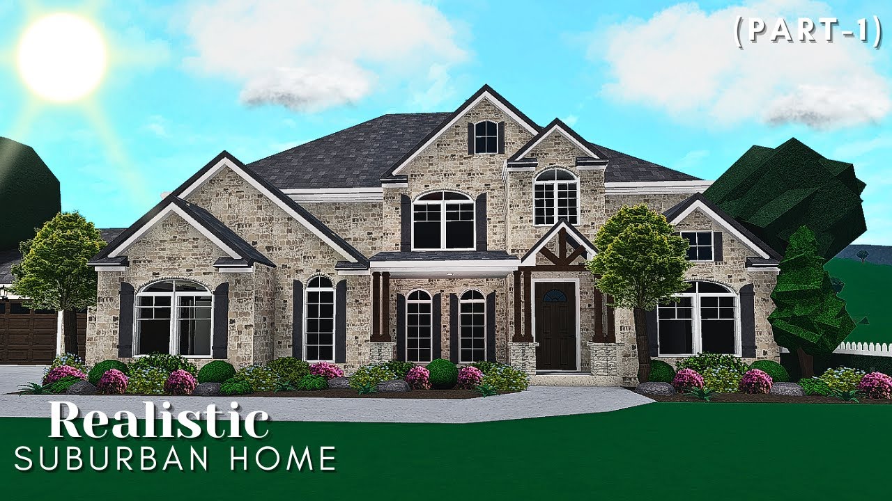BLOXBURG| Realistic Suburban Home (part-1)| House Build| Roblox