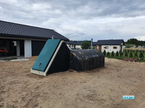 Piwniczka ogrodowa ze schodami - montaż ZT RAPID