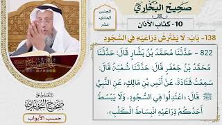 529- باب: لا يفترش ذراعيه في السجود - كتاب الأذان - صحيح البخاري - عثمان الخميس