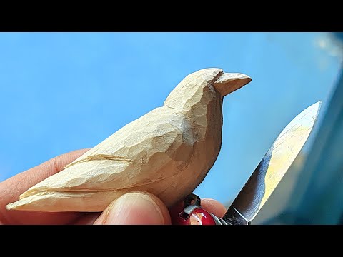 Simple 1x1 Crow | Step-By-Step Beginner Whittling Tutorial