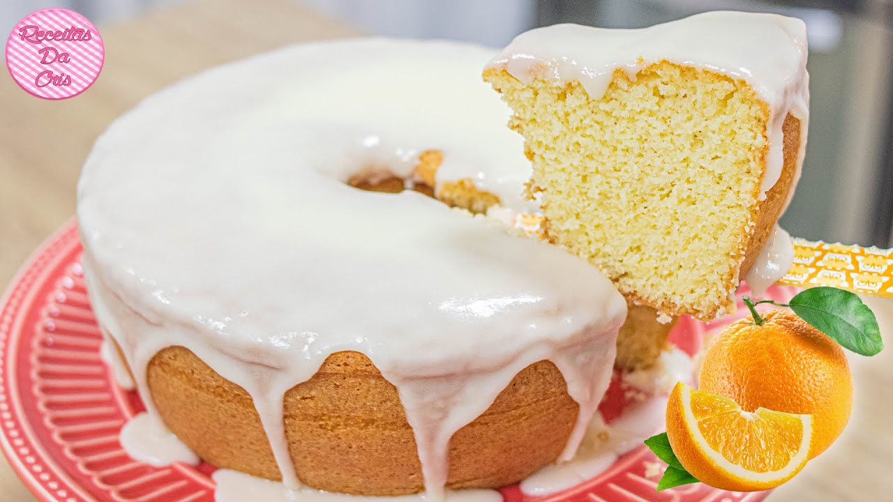 PERFEITO !!! BOLO DE LARANJA FOFINHO COM GLACÊ DE AÇÚCAR DE CONFEITEIRO CASEIRO | RECEITAS DA CRIS