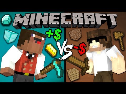 Rich Noob vs. Poor Pro - Minecraft