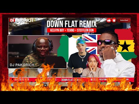 Kelvyn Boy feat  Tekno & Stefflon Don -  Down Flat Remix (REACTION)