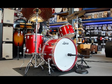 Used Ludwig Classic Maple 3pc Drum Kit - "Diablo Red" image 6