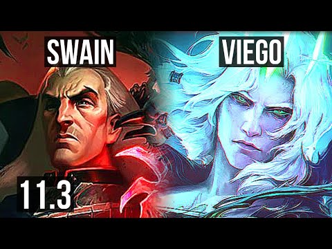 SWAIN vs VIEGO (MID) (DEFEAT) | Rank 1 Swain, 5/1/6, 1000+ games | NA Challenger | v11.3