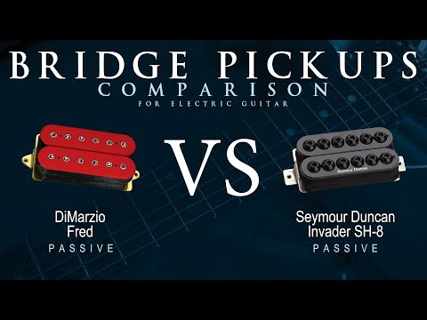 DiMarzio FRED vs Seymour Duncan INVADER SH-8 - Passive Bridge Guitar Pickup Comparison Tone Demo