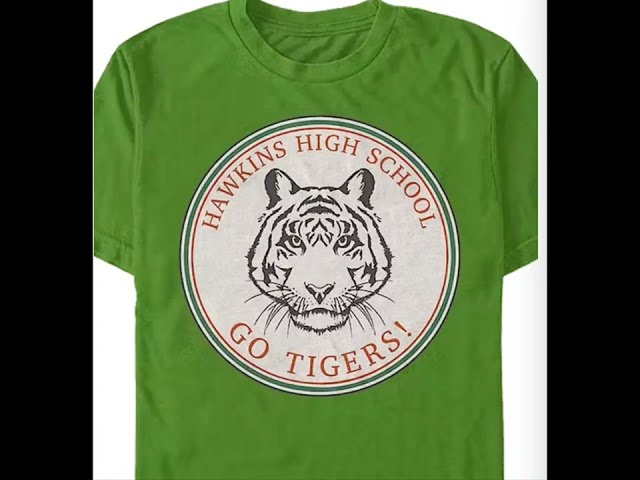 Vídeo relacionado con Logotipo de Stranger Things Hawkins High School Tigers Camiseta, Hombre, Gris Jaspeado, M