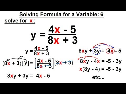 Algebra Ch 3 Formula Inequalities Absolute Value 1 of 38 Solving Formula for a Variable 1