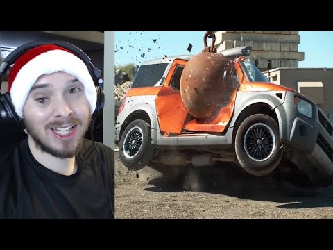 A TON OF FUN! - Reacting to4 Ton Wrecking Ball in Slow Motion - The Slow Mo Guys (Charmx Reupload)