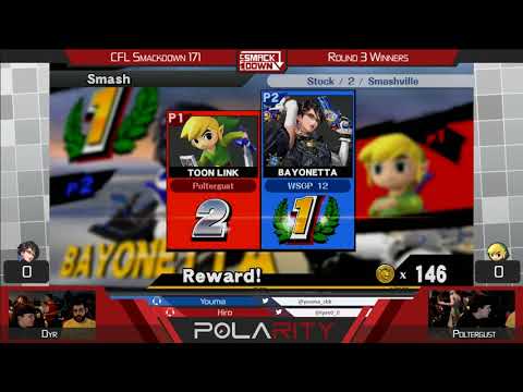 CFL Smackdown 171 WiiU - Dyr (Bayonetta) vs Poltergust (Toon Link) - WInners R3
