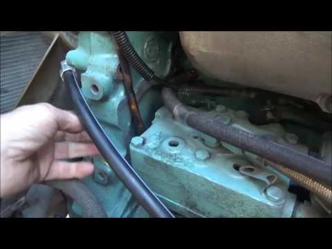 Changing air compressor oil line with a hydraulic line on detroit Series 60