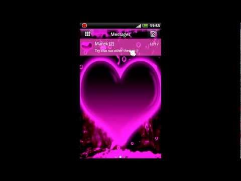 Hearts Theme for GO SMS Pro Video