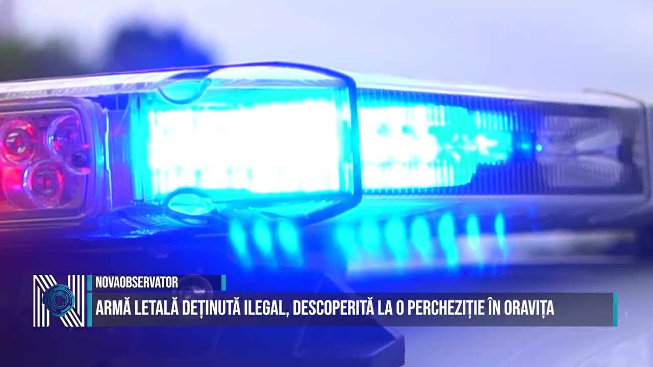 Armă letală deținută ilegal, descoperită la o percheziție în Oravița