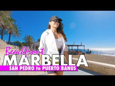 Marbella beachfront walk | San Pedro to Puerto Banús | Spain virtual tour
