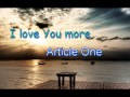 I love You more - Article One 