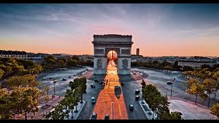 No Copyright Arc De Triomphe Paris France Scenic Video | Royalty Free 