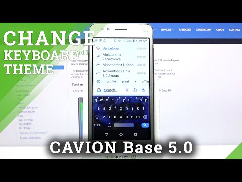 Choose Keyboard Theme from the List - Keyboard Setting on CAVION Base 5.0