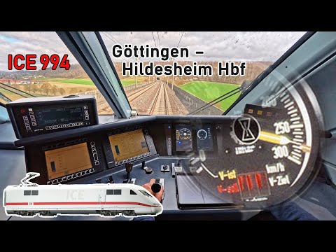Von 0 auf 280 km/h in 6 Minuten | ICE 994 Göttingen - Hildesheim Hbf | ICE-Führerstandsmitfahrt