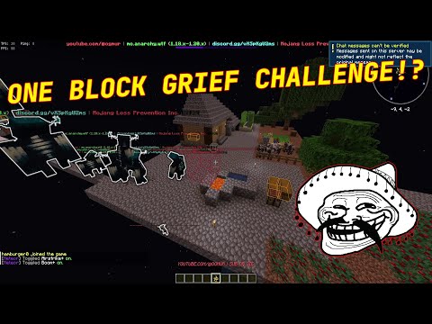 Insane ONE BLOCK GRIEF Challenge in Shrekt's Minecraft (Ep. 38)