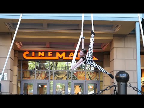 9-year-old Child Performs Aerial Sling Routine to Circus Song at GymFit's Perkins Rowe Event