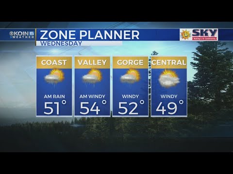 11 p.m. Tuesday evening forecast KOIN 6 News Jan. 22, 2019