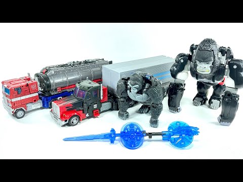 Transformers Legacy Laser Optimus Prime Trailer Switch with Earthrise + Beast Wars Optimus Primal