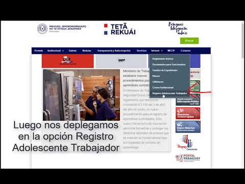 Ministerio de Trabajo, Empleo y Seguridad Social :: Registro del Adolescente Trabajador