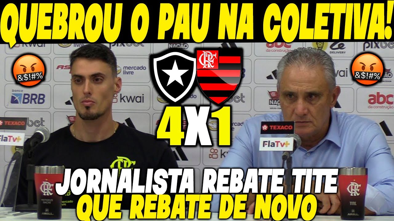 BATE-BOCA NA COLETIVA! JORNALISTA DISCORDA DE TITE QUE REBATE! PESOU CLIMA NO FLAMENGO!