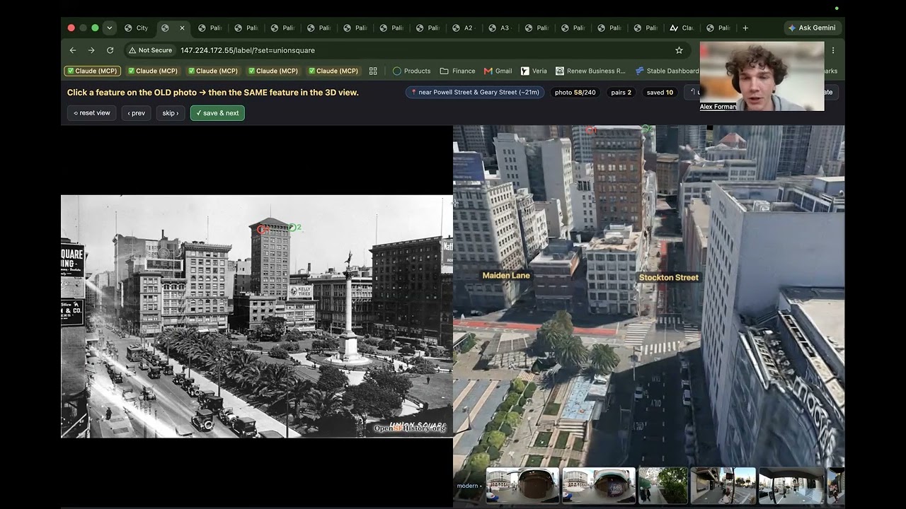 Time travel streetview project preview