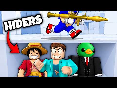 I SECRETLY CHEATED IN RIVALS HIDE AND SEEK CHALLENGE ROBLOX !!
