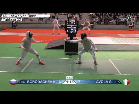 2020 135 T32 11 M F Individual Bonn GER WC GREEN AVOLA ITA vs BORODACHEV RUS