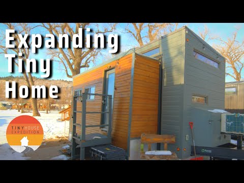 Her Spacious Tiny House EXPANDS to 15' Wide! w/a ground floor bedroom