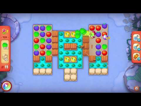 Gardenscapes 729 Hard Level - 12 moves - NO BooSTERS